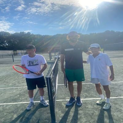 Marshall J. Hubsher John McEnroe and Reilly Opelka on the tennis court, showcasing the diversity and evolution of tennis styles over the years